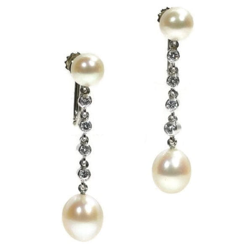 Boucles d'oreilles Boucles d'oreilles diamant et perle 58 Facettes 16046-0031