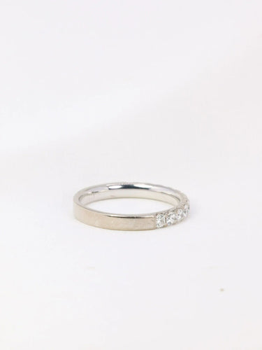 Bague 58.5 Demi-Alliance américaine diamants 0,72 ct 58 Facettes J116