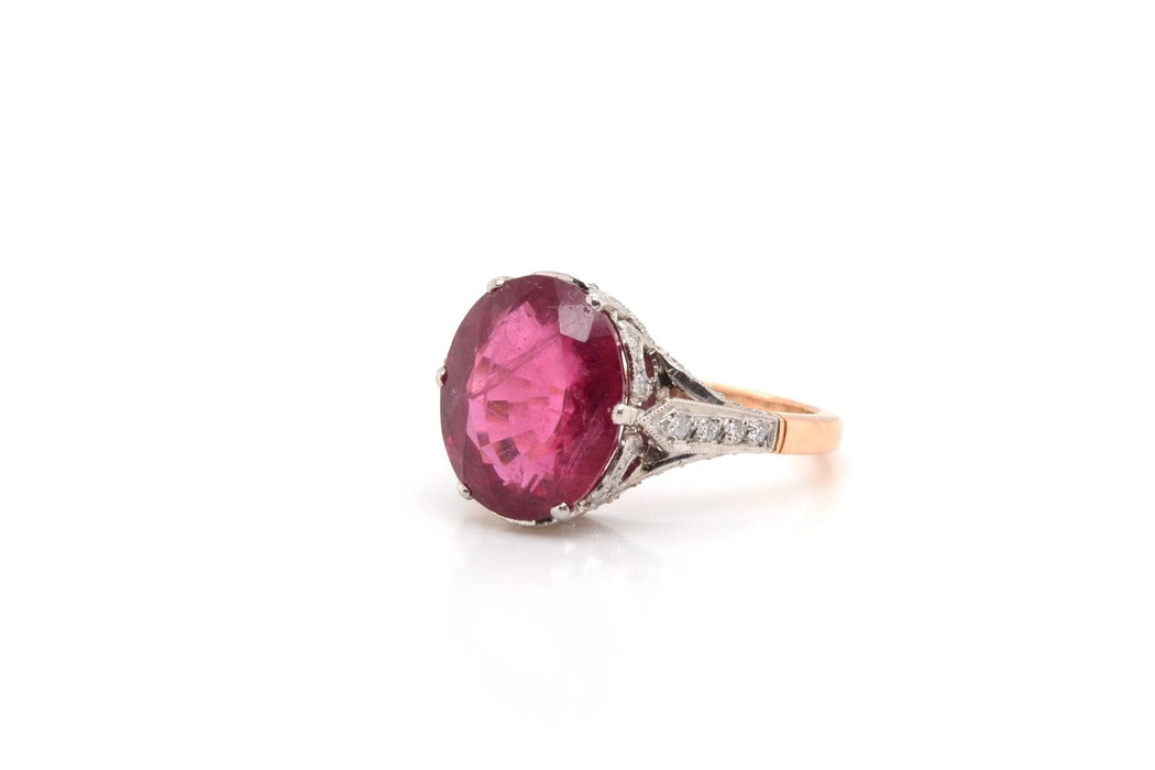 Bague 53 Bague Or blanc Platine Rubellite Diamants 58 Facettes 24222 - 23968