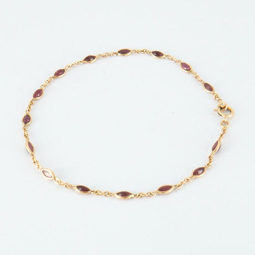 Bracelet Bracelet en Or jaune & rubis 58 Facettes EL18