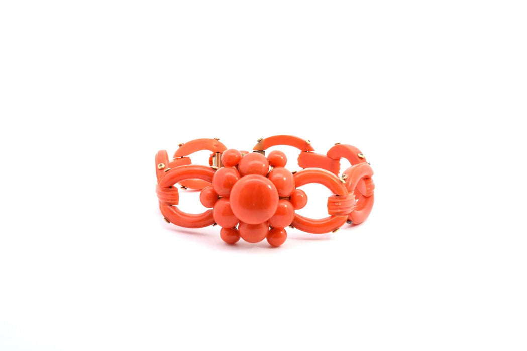 Bracelet Bracelet Corail orange 58 Facettes 25383