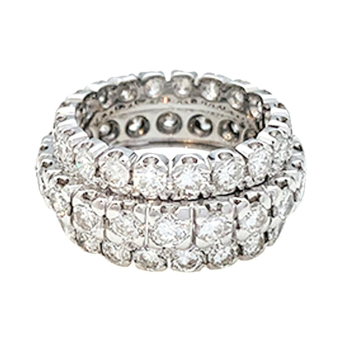 Bague 50 Bague bandeau en or blanc et diamants. 58 Facettes 31179