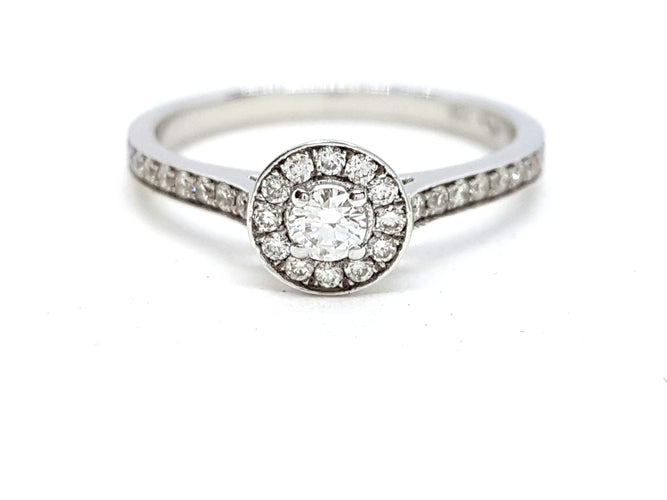 Bague 53 Bague Solitaire Or blanc Diamant 58 Facettes 578681RV