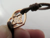 Bracelet bracelet LOUIS VUITTON coeur fleur monogram or rose 18k sur cordon 58 Facettes 249782
