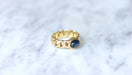 Bague Bague Gourmette Or et Saphir Cabochon 58 Facettes