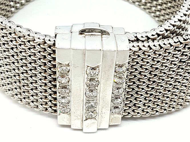 Bracelet Bracelet Manchette Or blanc Diamant 58 Facettes 05771CD