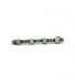 Yellow and white brooch / 750 Gold and 925 Silver Turquoise and Diamond barrette brooch 58 Facettes 150067R