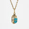 Pendentif Pendentif scarabée or jaune émail turquoise 58 Facettes 21-791A