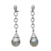 Earrings Dangling earrings in white gold, diamonds and pearls. 58 Facettes 33494