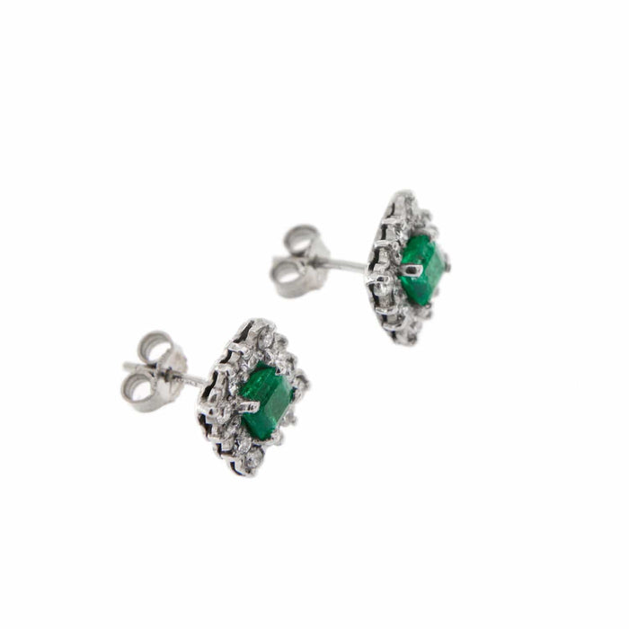 Boucles d'oreilles Boucles d'oreilles émeraudes et diamants 58 Facettes 1609