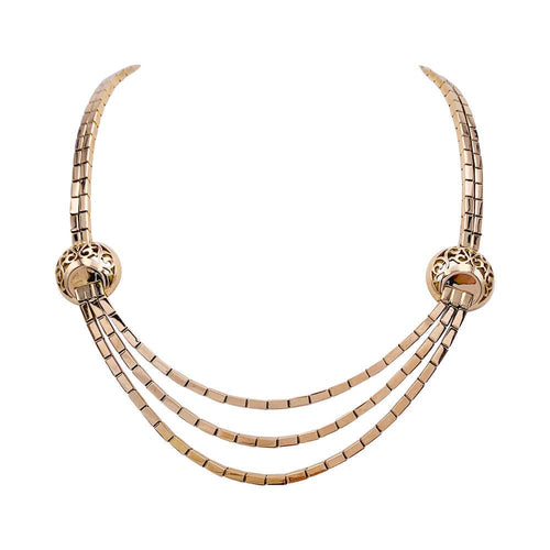 Collier Collier Draperie en or rose, vers 1950 58 Facettes 32286