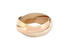 Bague 54 vintage bague style trinity 3 ors t 54 or jaune blanc rose 18k 8.2gr 58 Facettes 254313