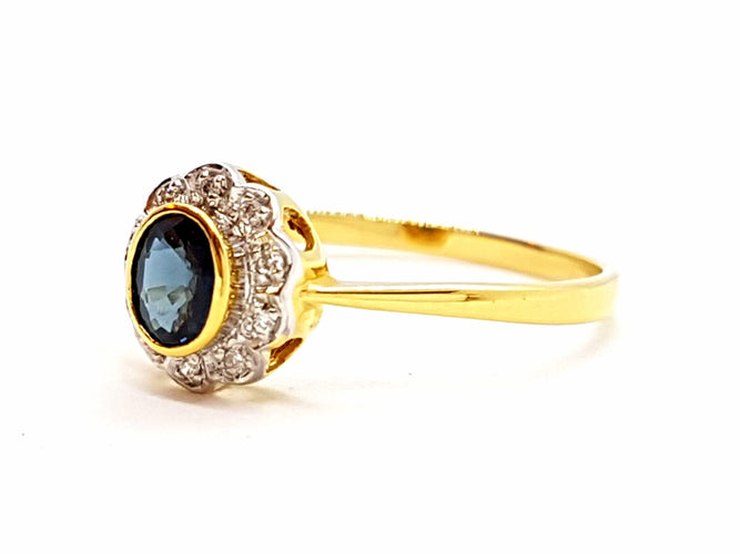 Bague 56 Bague Or jaune Saphir 58 Facettes 06321CD