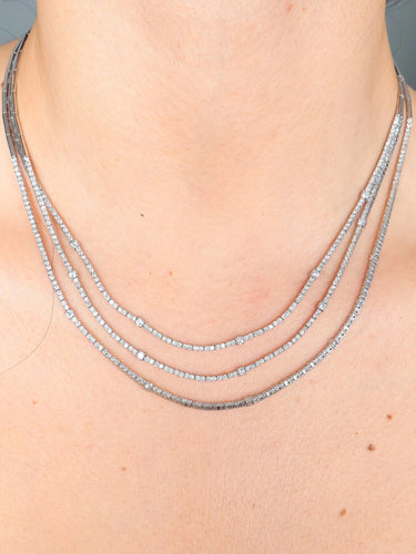 Collier COLLIER RIVIERE OR & DIAMANTS 58 Facettes BO/220008 STA