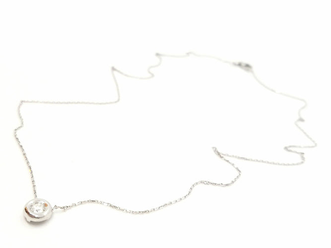 Collier Collier Or blanc Diamant 58 Facettes 579107RV