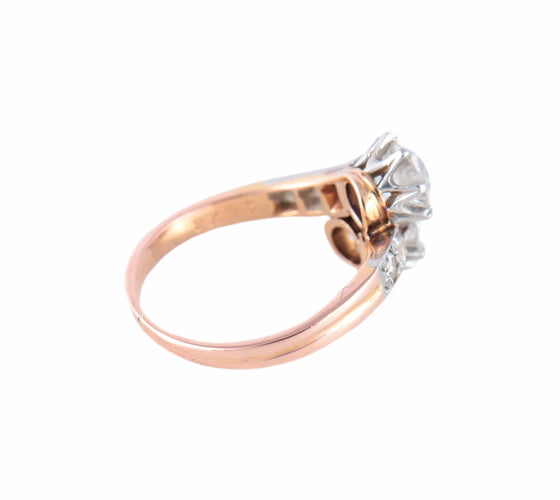 Bague BAGUE "TOI & MOI" OR & PLATINE 58 Facettes BO/220128