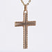 Pendentif Croix plate en or rose 58 Facettes CVP64