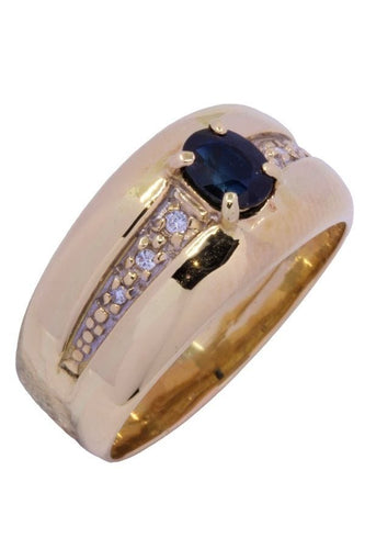 Bague 54 BAGUE MODERNE SAPHIR ET DIAMANTS 58 Facettes 064001