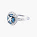 Ring 55 Art Deco style ring Sapphires Diamonds 58 Facettes