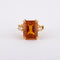 Bague 53 Bague Citrine rectangulaire 58 Facettes JE510