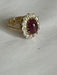 Ring 46.5 Yellow Gold Ruby Diamond Ring 58 Facettes 4532 LOT