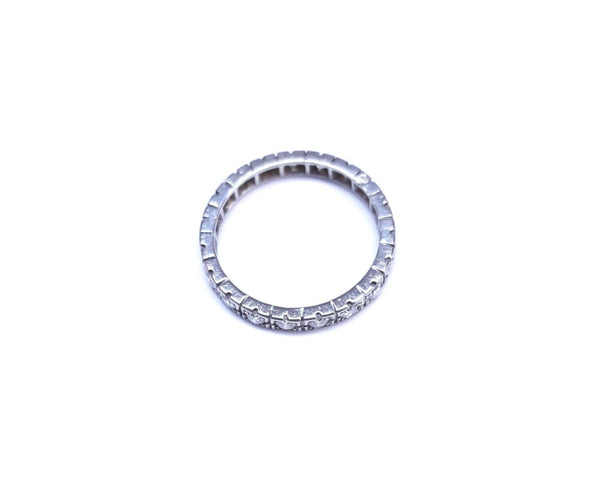Bague 52 Alliance platine et diamants 58 Facettes DV-PT