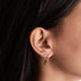 Dormeuses diamond earrings in pink 58 Facettes