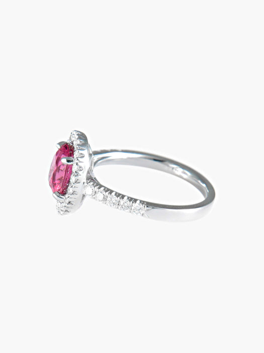 Bague 52 Bague Marguerite Tourmaline Rouge 58 Facettes