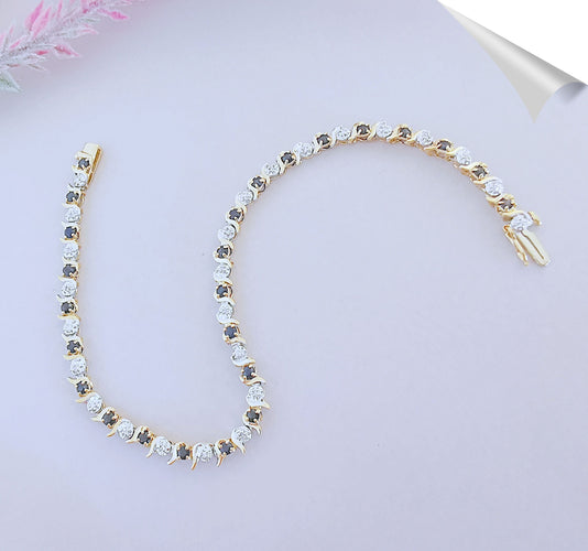 Bracelet Bracelet Rivière Diamants  Saphirs 58 Facettes AA 1515