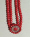 Necklace Antique necklace 2 rows of faceted coral with central motif - 19th century 58 Facettes