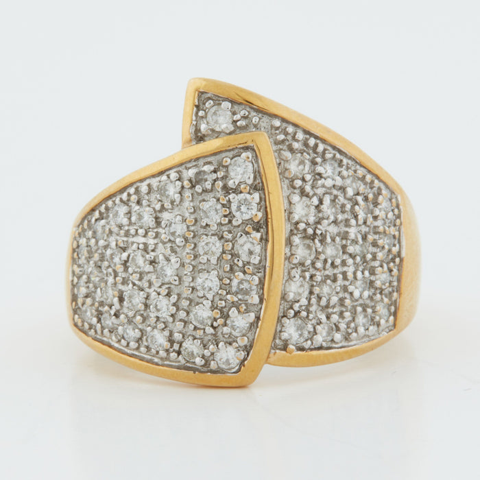 Bague 57 Bague Or jaune diamants 58 Facettes REF 10024/08