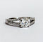Bague 51 Solitaire accompagné or blanc diamant 0,98ct 58 Facettes 1-154/7