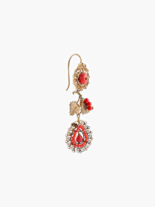 Boucles d'oreilles Boucles d'oreilles Vigne corail 58 Facettes