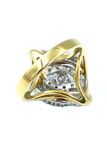 Bague Bague Vintage Or Jaune & Diamants 58 Facettes