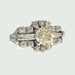 Bague 54 BAGUE CONTEMPORAINE PLATINE ET DIAMANTS 58 Facettes