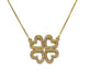 Necklace 4-heart clover necklace in 18-carat yellow gold and diamonds 58 Facettes