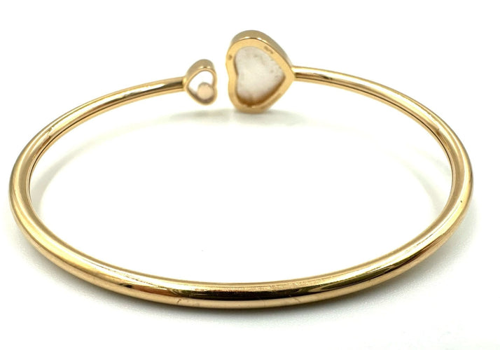 Bracelet CHOPARD. Collection "Happy Hearts", bracelet or rose 18K, nacre et diamant 58 Facettes