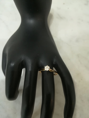 Bague Solitaire Diamant Or Jaune 58 Facettes