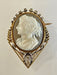 Gold Opening Brooch Agate Cameo 58 Facettes 751072