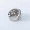 Bague 54.5 Bague bandeau platine, saphir et diamants 58 Facettes