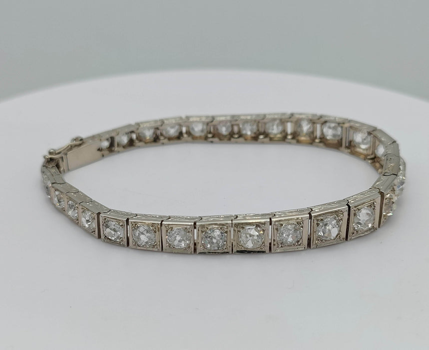 Bracelet Bracelet rivière fin XIXème diamants 58 Facettes