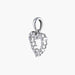 Pendant "heart" pendant in white gold and diamonds 58 Facettes P1L17