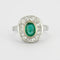 Bague BAGUE EMERAUDE OVALE ENTOURAGE DIAMANTS 58 Facettes