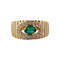 Bague Bague Or Jaune Emeraude Diamants 58 Facettes