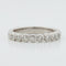 Bague 51 Demi alliance Or blanc Diamants 58 Facettes REF 9011/18