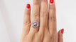 Bague 53.5 Bague ancienne en or blanc, rubis et diamants 58 Facettes 32001