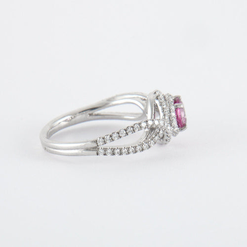 Bague 52 Bague Tentation Saphir Rose Diamants 58 Facettes 2.314