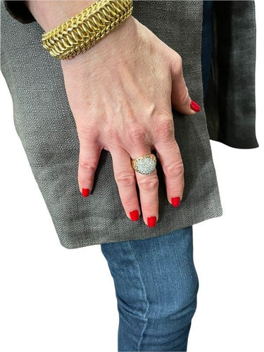 Bague BAGUE MODERNE PAVAGE DIAMANTS 58 Facettes 044811