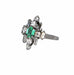 Emerald Modernist Flower Ring Ring 58 Facettes 509
