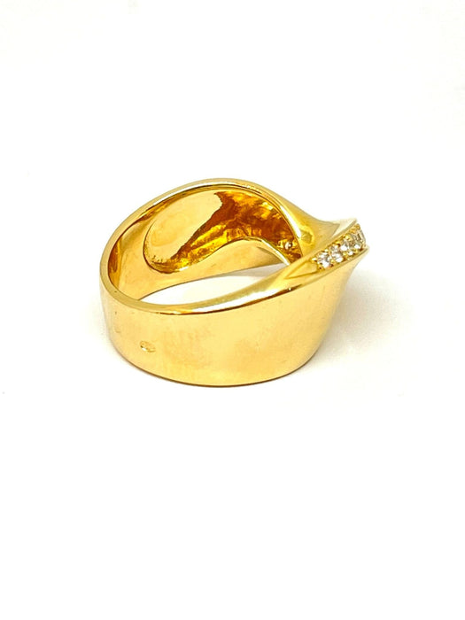 Bague Bague or jaune Ligne de diamants 58 Facettes